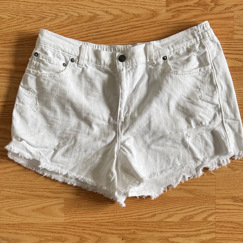 Aerie White Jean Shorts for Women